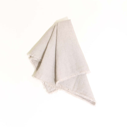 Fringed Linen Napkins Set - Linen by Linen